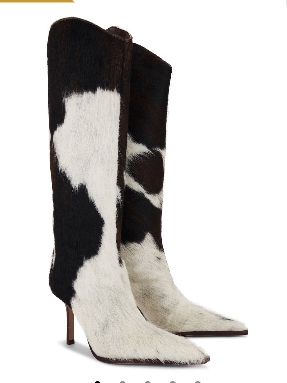 SCHUTZ Maryana calf hair boots in brown